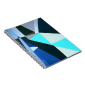 Bold Blue Geometric Abstrakt Art Notizblock (Rechte Seite)