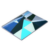 Bold Blue Geometric Abstrakt Art Notizblock (Linke Seite)