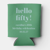 Bold Blue Green Niedlich Modern Custom 50. Geburts Dosenkühler (Vorderseite)