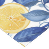 Bold Blue Italian Positano Lemon Tischdecke (Schrägansicht)
