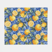 Bold Blue Italy Positano Lemon Fleecedecke (Vorderseite (Horizontal))