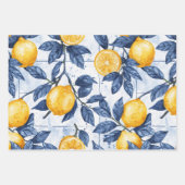 Bold Blue Italy Positano Lemon Geschenkpapier Set (Vorderseite 3)