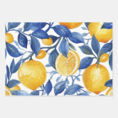 Bold Blue Italy Positano Lemon Geschenkpapier Set (Vorderseite)