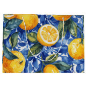 Bold Blue Italy Positano Lemon Große Geschenktüte (Rückseite)