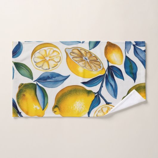 Bold Blue Italy Positano Lemon Handtuch (Handtuch)