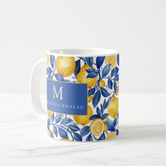 Bold Blue Italy Positano Lemon Kaffeetasse (Vorderseite Links)
