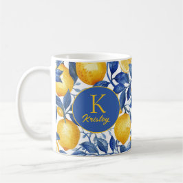 Bold Blue Italy Positano Lemon Kaffeetasse