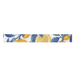 Bold Blue Italy Positano Lemon Satinband