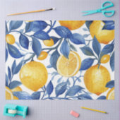 Bold Blue Italy Positano Lemon Seidenpapier (Basteln)