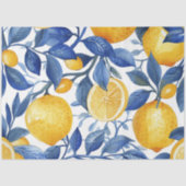 Bold Blue Italy Positano Lemon Seidenpapier (Vorderseite)