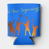 Bold Blue Modern Tech Abschluss Dosenkühler (Vorderseite)