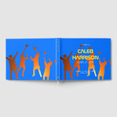 Bold Blue Modern Tech Abschluss Gästebuch (Voll)