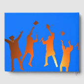 Bold Blue Modern Tech Abschluss Gästebuch (Rückseite)