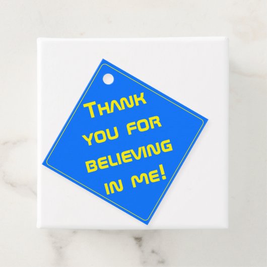 Bold Blue Modern Tech Abschluss Geschenkanhänger (Beispiel)