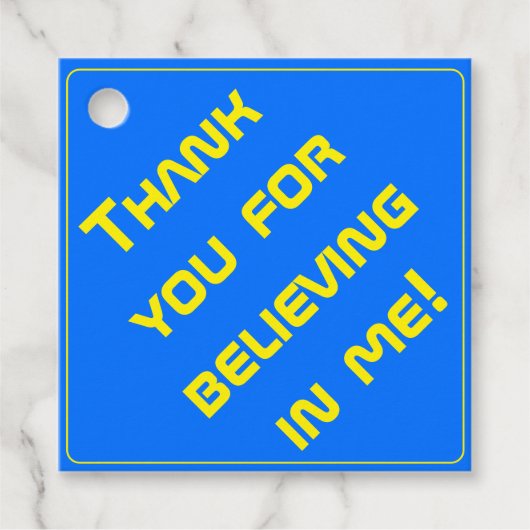 Bold Blue Modern Tech Abschluss Geschenkanhänger (Vorderseite)