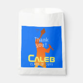 Bold Blue Modern Tech Abschluss Geschenktütchen (Vorderseite)