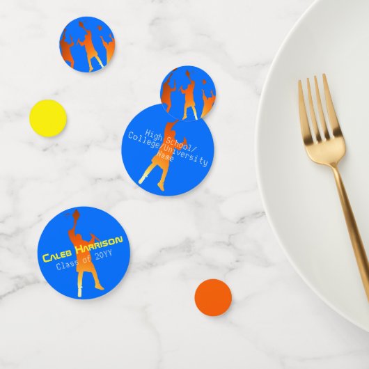 Bold Blue Modern Tech Abschluss Konfetti (Gruppe)