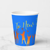 Bold Blue Modern Tech Abschluss Pappbecher (Vorderseite)