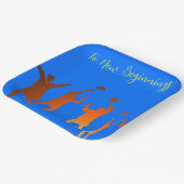 Bold Blue Modern Tech Abschluss Pappteller (Gewinkelt)