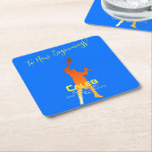 Bold Blue Modern Tech Abschluss Rechteckiger Pappuntersetzer (angewinkelt)