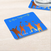 Bold Blue Modern Tech Abschluss Rechteckiger Pappuntersetzer (angewinkelt)