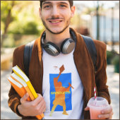 Bold Blue Modern Tech Abschluss T-Shirt