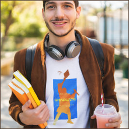 Bold Blue Modern Tech Abschluss T-Shirt