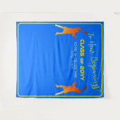 Bold Blue Modern Tech Abschluss Wandteppich (Vorderseite (Horizontal))