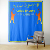 Bold Blue Modern Tech Abschluss Wandteppich (Beispiel)