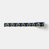 Bold Blue Pansy Blume Satinband (Vorderseite)