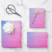 Bold Blue-Pink Artistic Wash Geschenkpapier Set