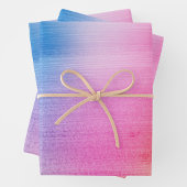 Bold Blue-Pink Artistic Wash Geschenkpapier Set