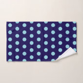 Bold Blue Polka Dots Badhandtuch Set (Handtuch)