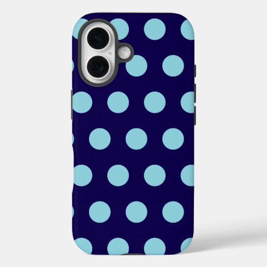 Bold Blue Polka Dots Case-Mate iPhone Hülle (Rückseite)