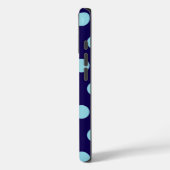 Bold Blue Polka Dots Case-Mate iPhone Hülle (Rückseite / Links)