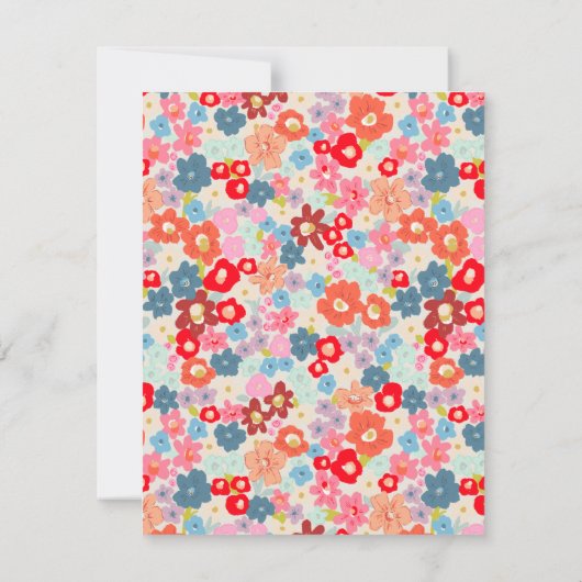 Bold Blue QR Code Wedding Guest Information Card RSVP Karte (Rückseite)