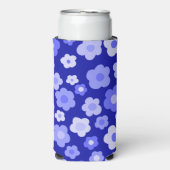 Bold Blue Retro gibt den Niedlichen farbenfrohen F Selters Dosenkühler (Seltzer Vorderseite)