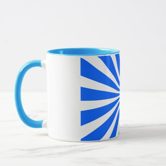 Bold Blue Sunburst Mug Tasse (Links)