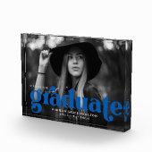 Bold Blue Typografy Abschluss Fotoblock (Rechts)