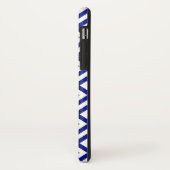 Bold Blue und White Geometric Meander Case-Mate iPhone Hülle (Hinten/Links)