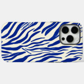 Bold Blue Zebra Print: Modernes Minimalistisches M Case-Mate iPhone Hülle (Rückseite (Horizontal))