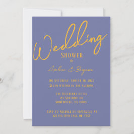 Bold Blueberry Sunshine Typografy Polterabend Einladung