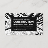 Bold Blueprint Construction Visitenkarte (Vorderseite)