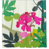 Bold blühende Geraniums Florist Moderne Duschvorhang (Vorderseite)