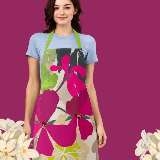 Bold blühende Geraniums Florist Moderne Schürze