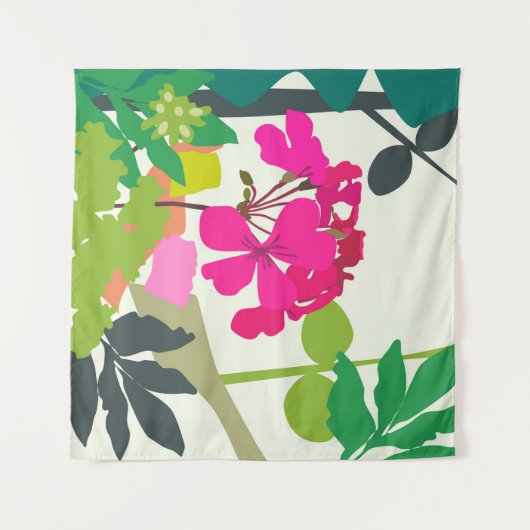 Bold blühende Geraniums Florist Moderne Wandteppich (Vorderseite (Horizontal))