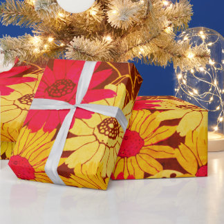Bold Bohemisch Floral Geschenkpapier