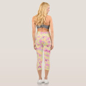 Bold Boho Abstrakt Capri Leggings (Rückseite)
