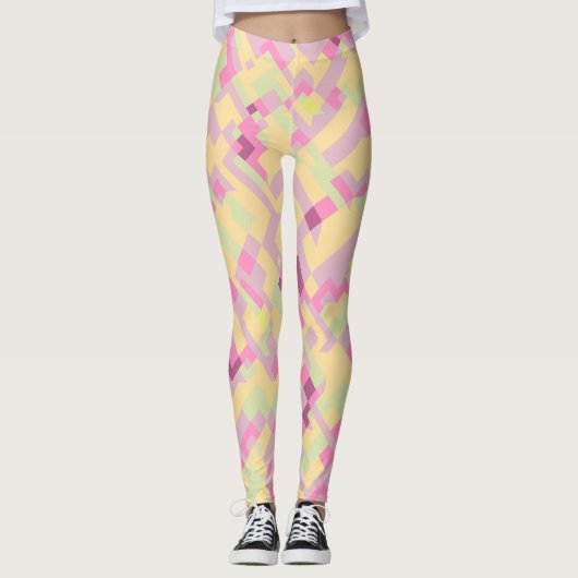 Bold Boho Abstrakt Leggings (Vorderseite)