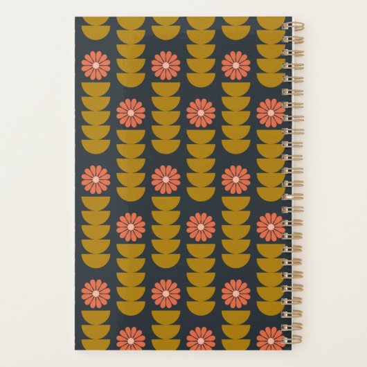 Bold Boho Botanical Geometric Personalisiert Planer (Rückseite)